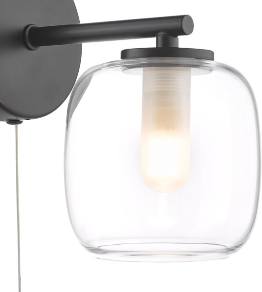 Dar Lighting modern fürdőszobai lámpa edaline matt fekete dareda0722