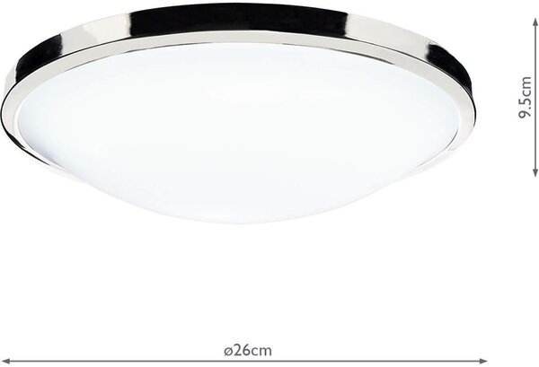 Dar Lighting modern mennyezeti lámpa dover csiszolt króm dardov5250