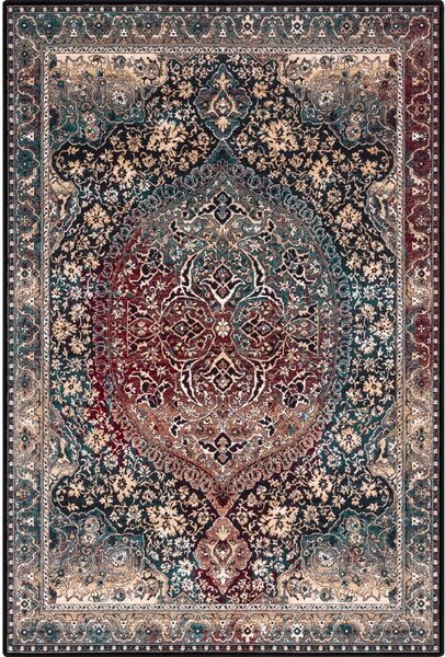 Sötétzöld gyapjú szőnyeg 160x240 cm Ava – Agnella