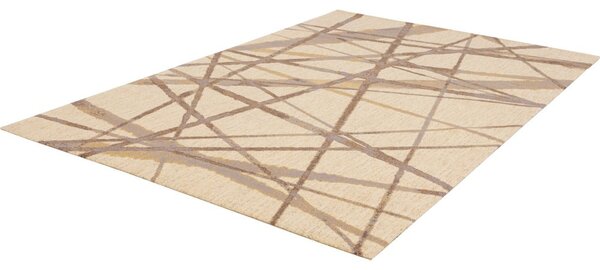 Bézs gyapjú szőnyeg 100x180 cm Sticks – Agnella
