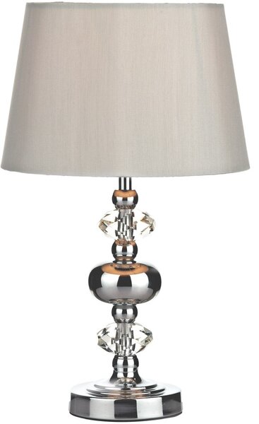 Dar Lighting glamour modern asztali lámpa edith csiszolt króm daredi4150