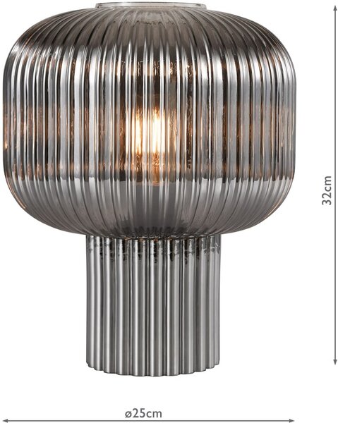 Dar Lighting modern asztali lámpa demarius füstös dardem4210