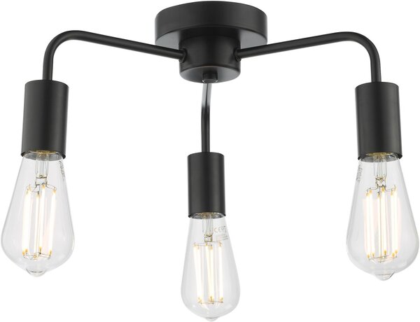 Dar Lighting modern mennyezeti lámpa dena matt fekete darden5322