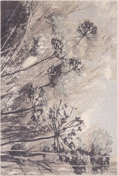 Szürke-krémszínű gyapjú szőnyeg 133x180 cm Lissey – Agnella