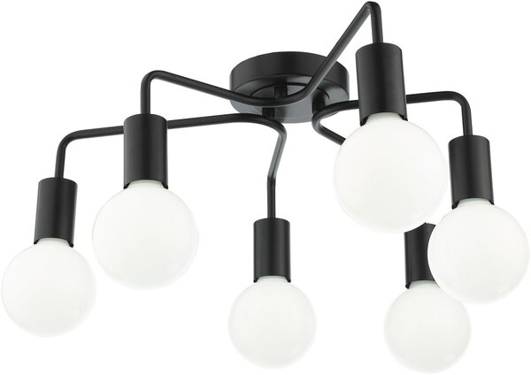 Dar Lighting modern mennyezeti lámpa dena matt fekete darden0622