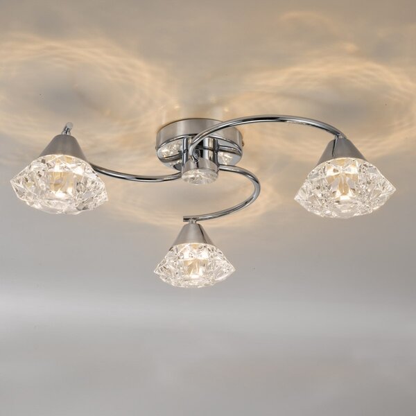 Dar Lighting glamour modern mennyezeti lámpa dilys csiszolt króm dardil5350