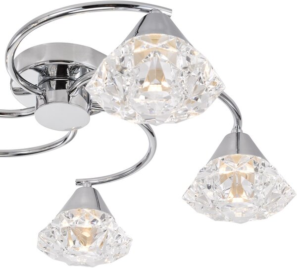 Dar Lighting glamour modern mennyezeti lámpa dilys csiszolt króm dardil5450