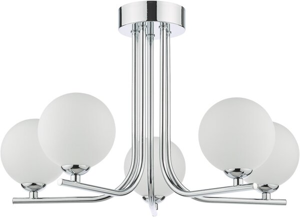 Dar Lighting modern mennyezeti lámpa cradle fehér csiszolt króm darcra5450-02