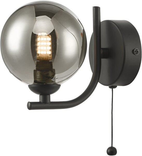 Dar Lighting modern fali lámpa cradle fekete darcra0722-01