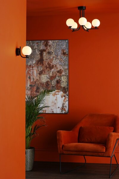 Dar Lighting modern fali lámpa cradle fekete darcra0722-02