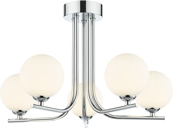 Dar Lighting modern mennyezeti lámpa cradle fehér csiszolt króm darcra5450-02