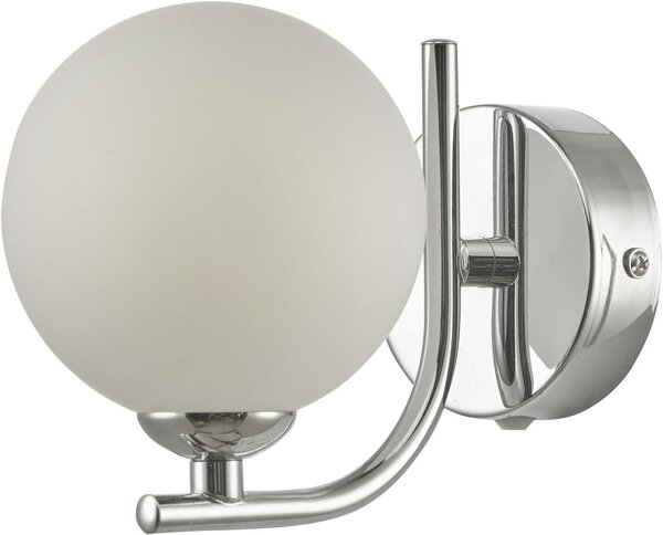 Dar Lighting modern fali lámpa cradle fehér csiszolt króm darcra0750-02
