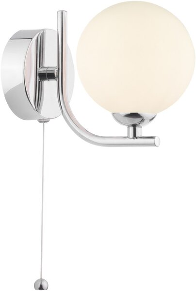 Dar Lighting modern fali lámpa cradle fehér csiszolt króm darcra0750-02