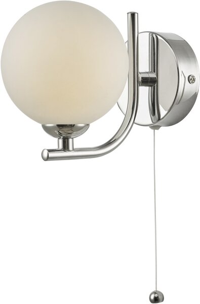 Dar Lighting modern fali lámpa cradle fehér csiszolt króm darcra0750-02