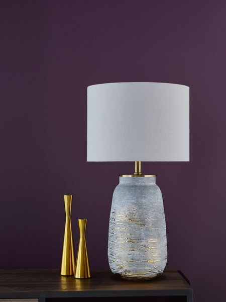 Dar Lighting glamour modern asztali lámpa creon antik sárgaréz szürke darcre4239