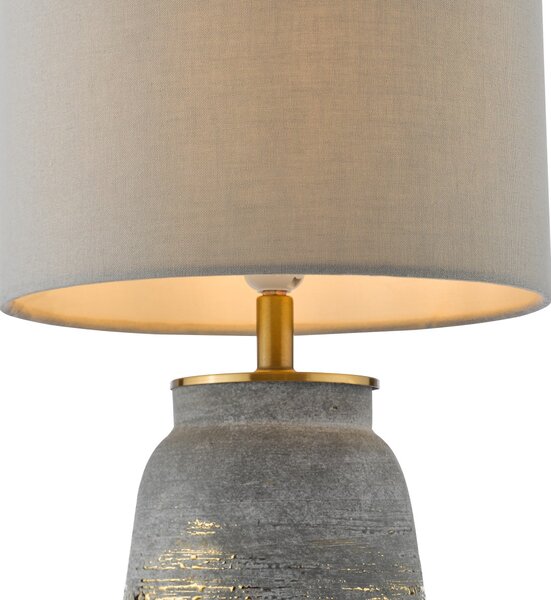 Dar Lighting glamour modern asztali lámpa creon antik sárgaréz szürke darcre4239