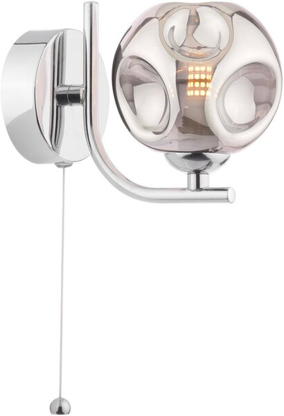 Dar Lighting modern fali lámpa cradle matt fekete füstös darcra0750-28