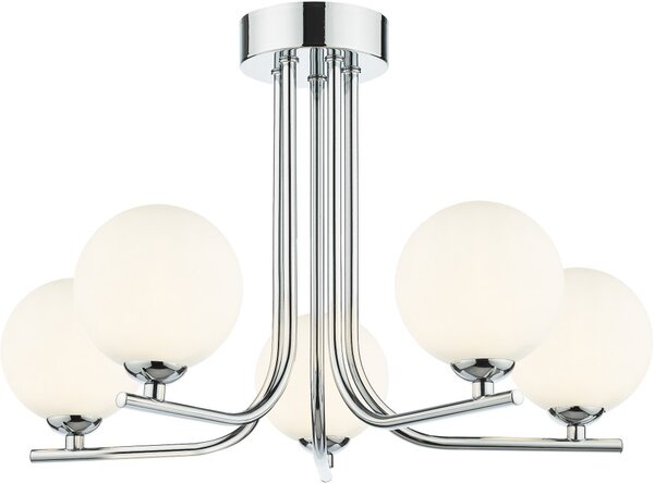 Dar Lighting modern mennyezeti lámpa cradle fehér csiszolt króm darcra5450-02