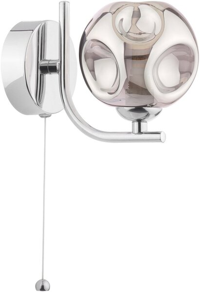 Dar Lighting modern fali lámpa cradle matt fekete füstös darcra0750-28
