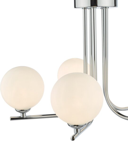 Dar Lighting modern mennyezeti lámpa cradle fehér csiszolt króm darcra5450-02