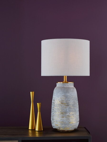 Dar Lighting glamour modern asztali lámpa creon antik sárgaréz szürke darcre4239