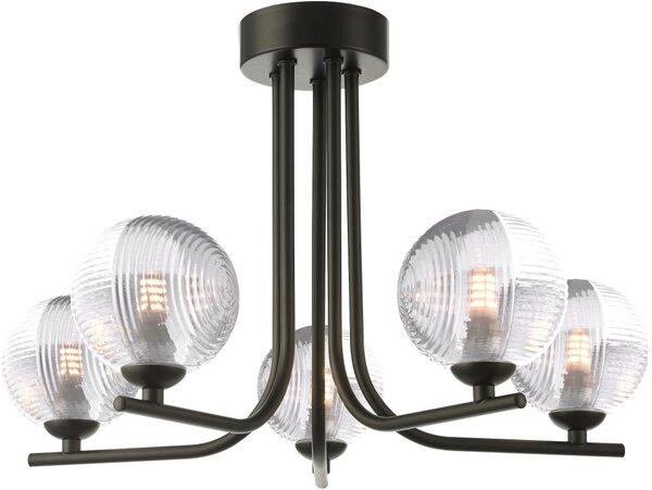 Dar Lighting modern mennyezeti lámpa cradle matt fekete darcra5422-18