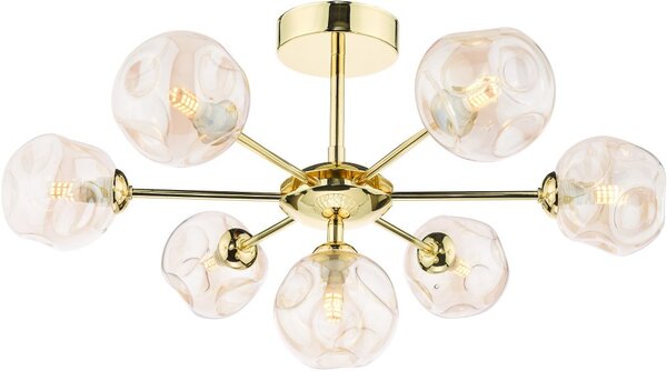 Dar Lighting modern mennyezeti lámpa cohen borostyán csiszolt arany darcoh3435-27