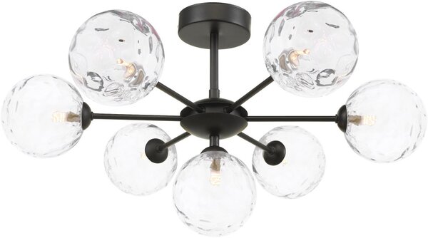 Dar Lighting modern mennyezeti lámpa cohen matt fekete darcoh3422-12