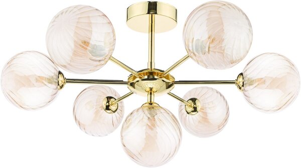 Dar Lighting modern mennyezeti lámpa cohen borostyán csiszolt arany darcoh3435-26