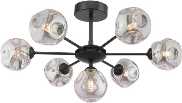 Dar Lighting modern mennyezeti lámpa cohen matt fekete opál darcoh3422-28