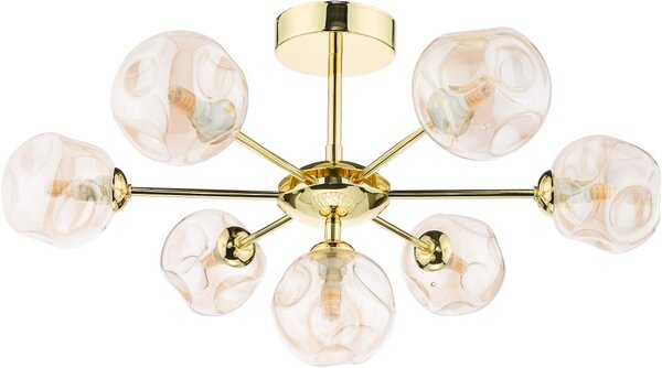 Dar Lighting modern mennyezeti lámpa cohen borostyán csiszolt arany darcoh3435-27