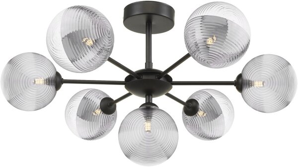 Dar Lighting modern mennyezeti lámpa cohen matt fekete darcoh3422-19