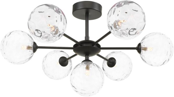 Dar Lighting modern mennyezeti lámpa cohen matt fekete darcoh3422-12