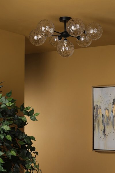 Dar Lighting modern mennyezeti lámpa cohen matt fekete darcoh3422-12