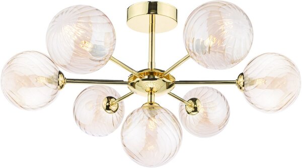 Dar Lighting modern mennyezeti lámpa cohen borostyán csiszolt arany darcoh3435-26