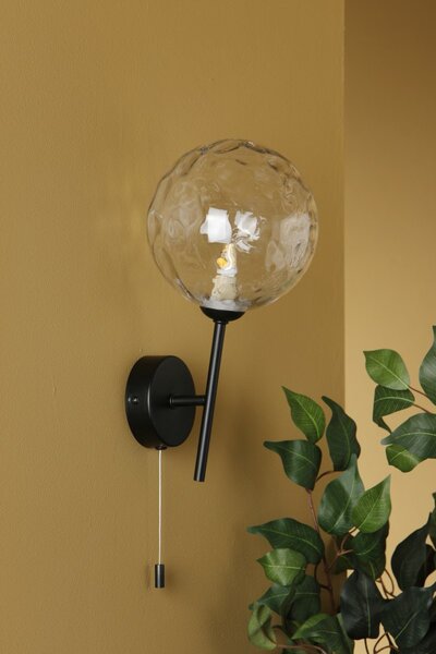Dar Lighting modern fali lámpa cohen matt fekete darcoh0722-12