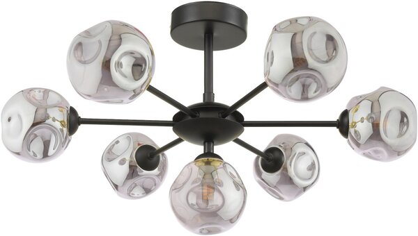 Dar Lighting modern mennyezeti lámpa cohen matt fekete opál darcoh3422-28