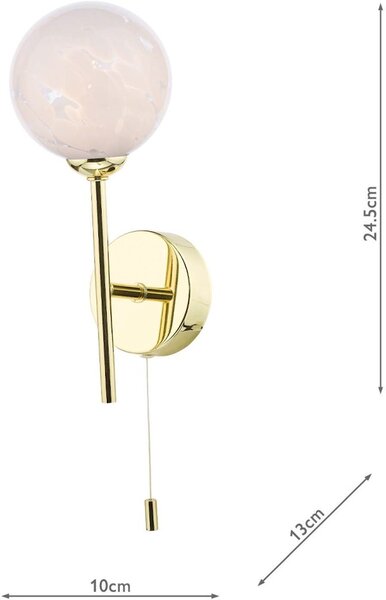 Dar Lighting modern fali lámpa cohen csiszolt arany darcoh0735-17