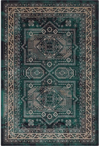 Petróleumkék gyapjú szőnyeg 133x180 cm Mia – Agnella