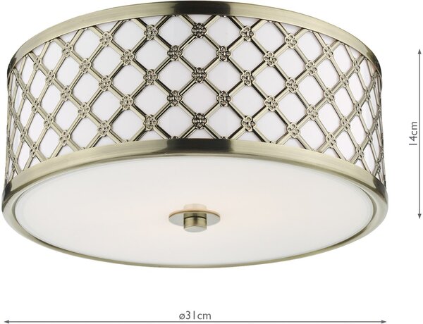 Dar Lighting glamour modern mennyezeti lámpa civic antik sárgaréz darciv5275