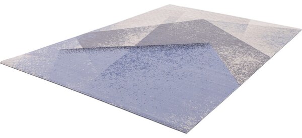 Világoskék gyapjú szőnyeg 133x180 cm Folds – Agnella
