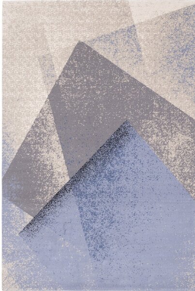 Világoskék gyapjú szőnyeg 133x180 cm Folds – Agnella