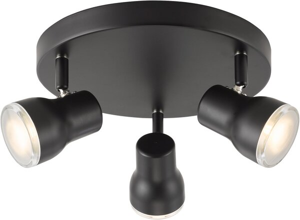 Dar Lighting modern spot lámpa clint matt fekete darcli7622