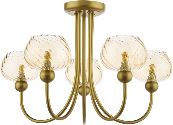 Dar Lighting modern mennyezeti lámpa cognac pezsgő arany darcog0535