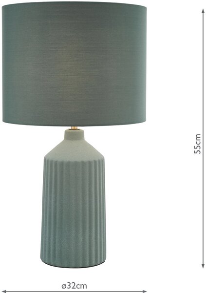 Dar Lighting modern asztali lámpa chloris zöld darchl4324