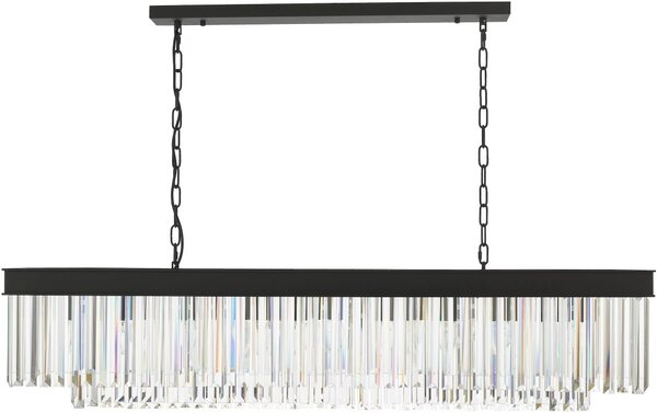 Dar Lighting glamour kristály modern függeszték celeus matt fekete darcel6422