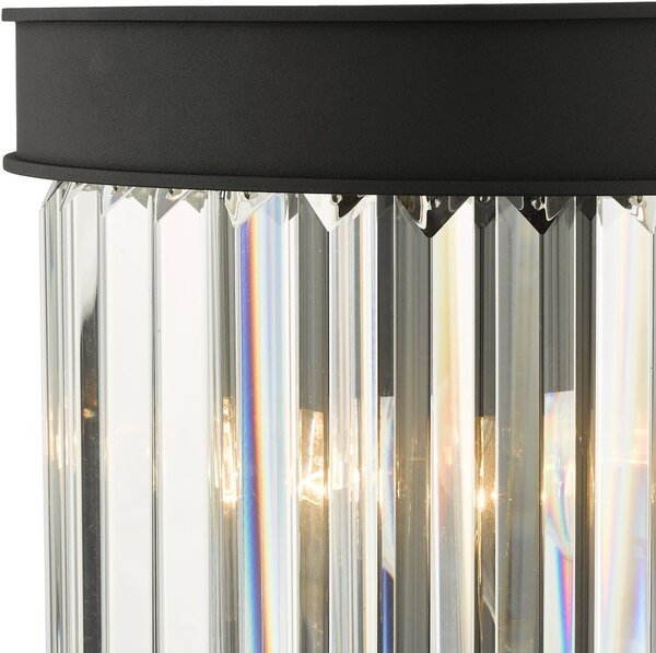 Dar Lighting glamour kristály modern fali lámpa celeus matt fekete darcel0922