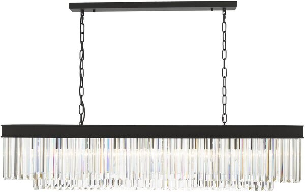Dar Lighting glamour kristály modern függeszték celeus matt fekete darcel6422