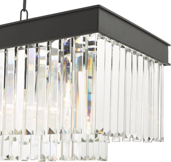 Dar Lighting glamour kristály modern függeszték celeus matt fekete darcel6422