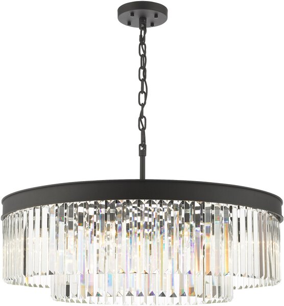 Dar Lighting glamour kristály modern függeszték celeus matt fekete darcel0822